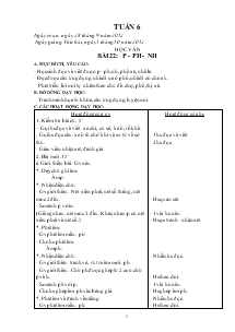 Giáo án tuần 6 khối 1