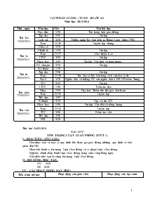 Lịch báo giảng : Tuần 28 lớp 4/1 Năm học 2013-2014