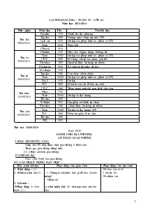 Lịch báo giảng : Tuần 33 lớp 4/1 Năm học 2013-2014