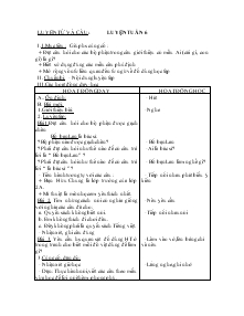 Luyện từ và câu: luyện tuần 6