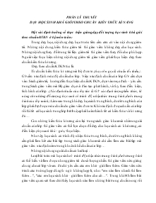 Phần lý thuyết dạy học sinh khá giỏi theo chuẩn kiến thức kĩ năng