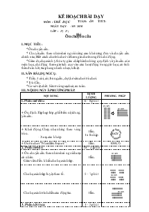 Thể dục Lớp 2 - Bài Ôn chuyền cầu