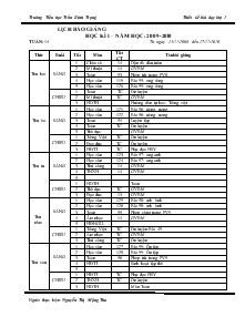 Thiết kế bài dạy lớp 1 tuần 14 - Trường Tiểu học Trần Bình Trọng