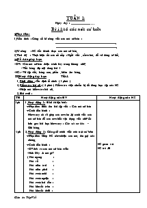 Bài giảng Bài 1:tô các nét cơ bản tuần 1
