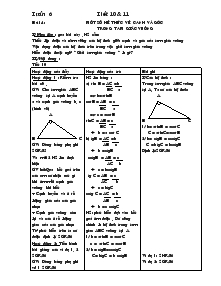 Bài giảng bài 4 Một số hệ thức về cạnh và góc trong tam giác vuông