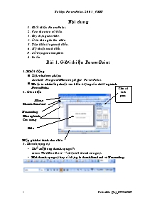 Bài giảng Giới thiệu powerpoint