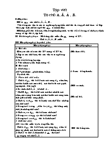 Bài giảng Tập viết tô chữ a, ă, â , b