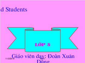 Bài giảng Tiếng anh 5 Period 17 Unit 4: School Activities - Lesson: 1 Section A: 1,2,3(p38-39)