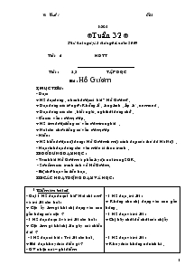 Bài giảng Tiết : 2,3 tập đọc bài :hồ Gươm