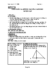 Bài giảng Tính chất ba đường cao của tam giác luyện tập