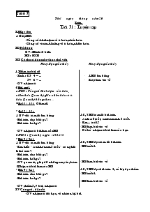 Bài giảng Toán Tiết 31 : Luyện tập