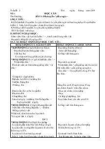 Giáo án dạy học lớp 1 tuần thứ 2