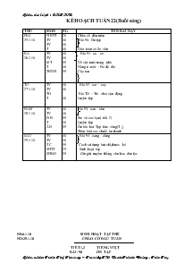 Giáo án lớp 1 tuần 22 - Trường tiểu học Bình Trinh Đông