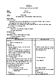 Giáo án Lớp 2 Tuần 1 - Bùi Thị Nhi