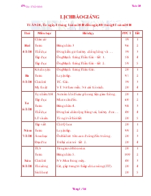 Giáo án Lớp 2 Tuần 20 - Bùi Khắc Minh