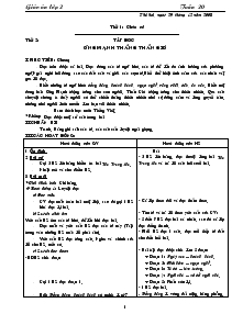 Giáo án Lớp 2 Tuần 20 - Bùi Thị Nhi