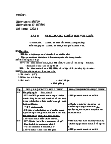 Giáo án Mĩ thuật lớp 1 bài 1, 2