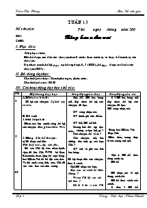 Giáo án Môn Kể chuyện Lớp 2 Tuần 13, 14 Trường Tiểu học Nhân Chính