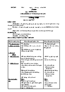 Giáo án môn lớp 1 tuần thứ 7