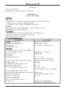 Giáo án sáng lớp 1 tuần 24