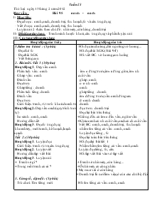 Giáo án Tiếng việt 1 tuần 23