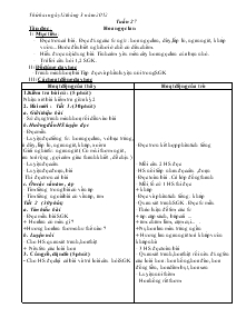 Giáo án Tiếng việt 1 tuần 27