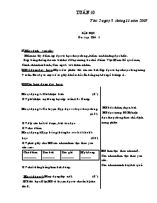 Kế hoạch bài dạy lớp 5 tuần 10