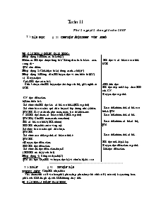 Kế hoạch bài dạy lớp 5 tuần 11