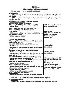 Kế hoạch bài dạy lớp 5 tuần 26