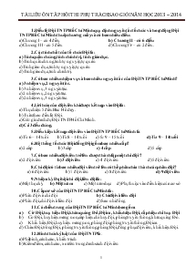 Tài liệu ôn tập hội thi phụ trách sao giỏi năm học 2013 – 2014