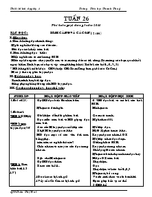 Thiết kế bài dạy lớp 2 Tuần 26 Trường Tiểu học Thanh Thuỷ