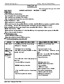 Thiết kế bài dạy lớp 2 Tuần 30 Trường Tiểu học Thanh Thuỷ