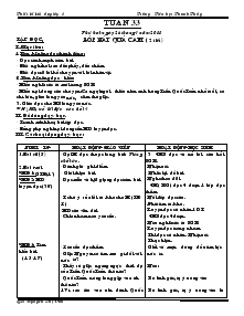 Thiết kế bài dạy lớp 2 Tuần 33 Trường Tiểu học Thanh Thuỷ