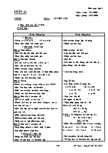 Bài soạn lớp 2 Tuần 11 - Nguyễn Thị Thu Hiền