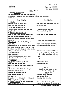 Bài soạn lớp 2 Tuần 5 - Nguyễn Thị Thu Hiền