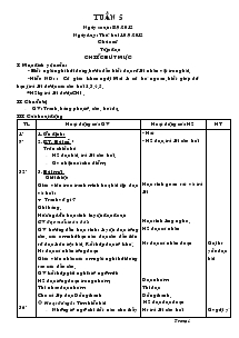 Giáo án Lớp 2 Tuần 5 Năm 2012