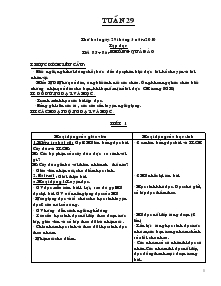 Giáo án Lớp 2 Tuần thứ 29 Chuẩn kiến thức kĩ năng