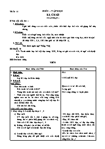 Giáo án Lớp 2B Tuần thứ 11