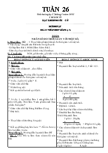 Giáo án Lớp 5 Tuần thứ 26 Chuẩn kiến thức kĩ năng