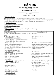 Giáo án Lớp 5 Tuần thứ 26 Năm 2012 Chuẩn kiến thức kĩ năng