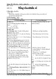 Giáo án Môn Toán Lớp 2 Học kì II Trường TH Võ Thị Sáu - Cam Lộ - Quảng Trị