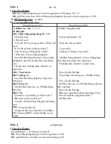 Giáo án Môn Toán Lớp 2 Tiết 8