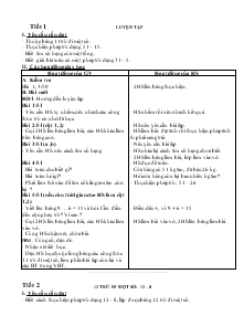 Giáo án Môn Toán Lớp 2 Tuần 11