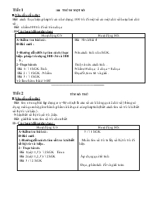 Giáo án Môn Toán Lớp 2 Tuần 15