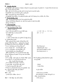 Giáo án Môn Toán Lớp 2 Tuần 16