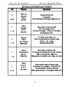 Giáo án Lớp 4 Tuần 7 Trường Tiểu Học Nguyệt Ấn 1