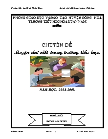 Chuyên đề Luyện chữ viết trong trường tiểu học - Huỳnh Văn Tuyên