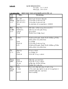 Báo giảng Lớp 3 Tuần 28 (Từ ngày: 25/ 3 / 2013 Đến ngày: 29/3/ 2013)