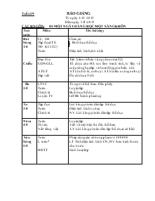 Báo giảng Lớp 3 Tuần 29 (Từ ngày: 1/ 4/ 2013  Đến ngày: 5/4 /2013 )