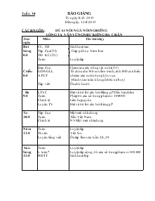 Báo giảng Lớp 3 Tuần 30 (Từ ngày: 8/ 4/ 2013  Đến ngày: 12/4/ 2013)